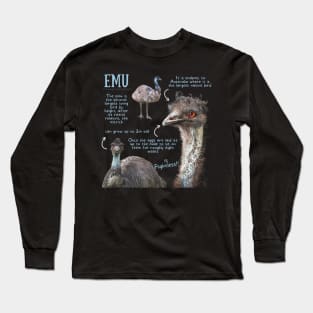 Animal Facts- Emu Long Sleeve T-Shirt